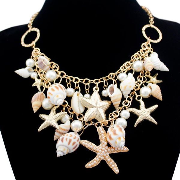 pendant necklaces beach seashell ocean animal sea starfish pearl gold charms statement bib choker necklace jewerly, Silver
pendant necklaces beach seashell ocean animal sea starfish pearl gold charms statement bib choker necklace jewerly, Silver