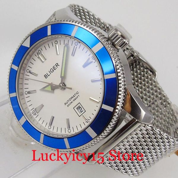 wristwatches white 46mm men watch miyota movement mental band date window rotating bezel, Slivery;brown
wristwatches white 46mm men watch miyota movement mental band date window rotating bezel, Slivery;brown
