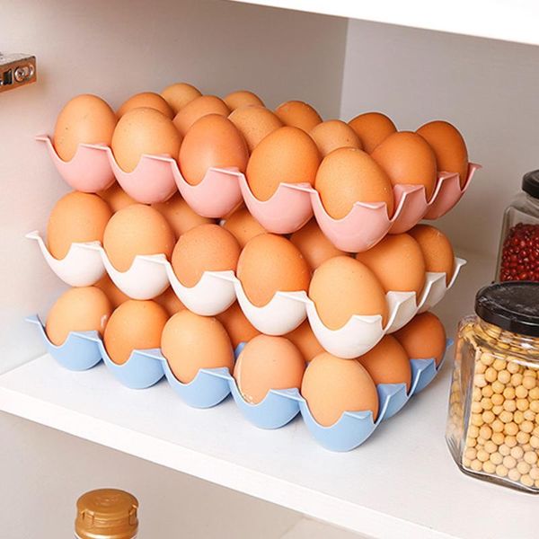 kitchen storage & organization 15-grid plastic egg box tray holder organizer fridge container dispenser for refrigerator capacity
kitchen storage & organization 15-grid plastic egg box tray holder organizer fridge container dispenser for refrigerator capacity