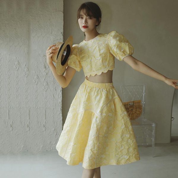 women's tracksuits lanmrem 2021 summer pullover short puff sleeve backless elastic waist a-line skirt women vintage set tide pf669, Gray
women's tracksuits lanmrem 2021 summer pullover short puff sleeve backless elastic waist a-line skirt women vintage set tide pf669, Gray