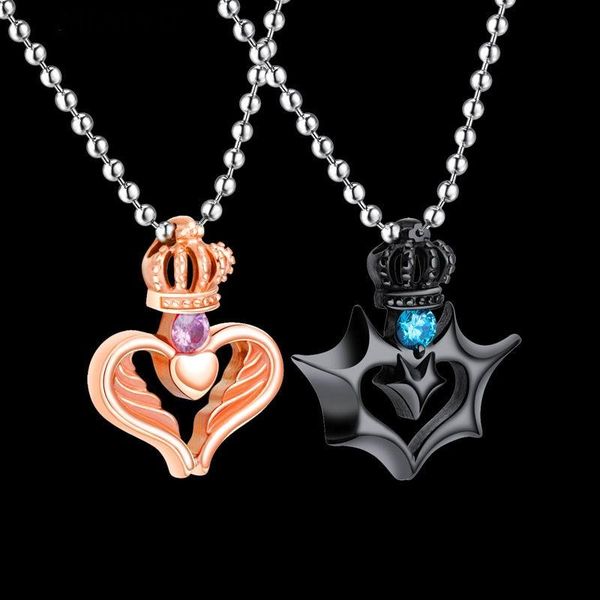 pendant necklaces 2021 romantic party engagement link chain metal crystal crown heart necklace jewelry accessories, Silver
pendant necklaces 2021 romantic party engagement link chain metal crystal crown heart necklace jewelry accessories, Silver