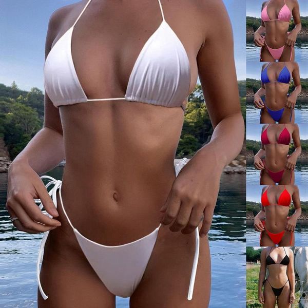 women's swimwear brazilian thong bikini mujer women 2021 bandage solid swimsuit micro set summer beachwear swim suit drop, White;black
women's swimwear brazilian thong bikini mujer women 2021 bandage solid swimsuit micro set summer beachwear swim suit drop, White;black