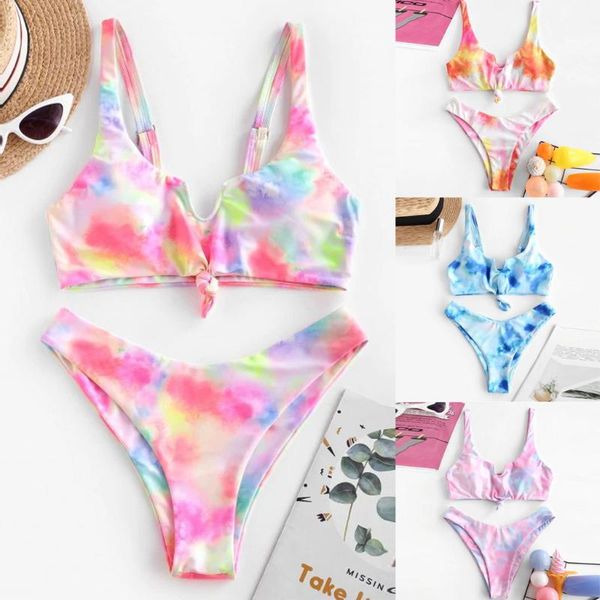 women's swimwear pink tie dye for women two pieces bathing suit mayokini two-piece brazilian tanquini, White;black
women's swimwear pink tie dye for women two pieces bathing suit mayokini two-piece brazilian tanquini, White;black