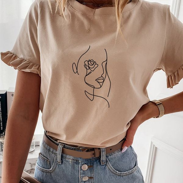 casual ruffles short sleeve plus size t shirts women fashion solid face print loose t shirt spring summer all-match ladies 210514, White
casual ruffles short sleeve plus size t shirts women fashion solid face print loose t shirt spring summer all-match ladies 210514, White