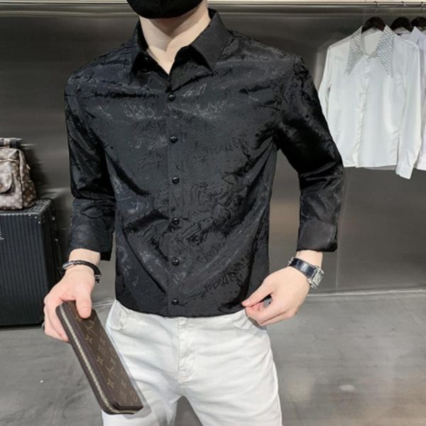 men's casual shirts 2021 autumn and winter plush shirt business leisure office repair long sleeve printed street, White;black
men's casual shirts 2021 autumn and winter plush shirt business leisure office repair long sleeve printed street, White;black