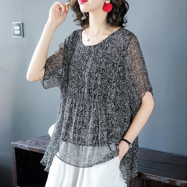 women spring summer style chiffon blouses shirts lady casual short flare sleeve polka dot printed chiffon blusas df3711 210317, White
women spring summer style chiffon blouses shirts lady casual short flare sleeve polka dot printed chiffon blusas df3711 210317, White