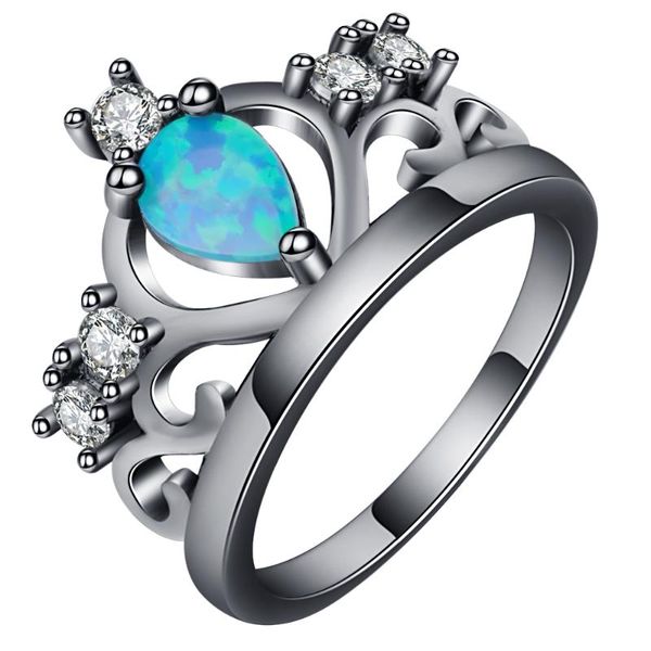 wedding rings princess crown ring women jewelry sky blue fire opal cz stone black gold-color band size 6-10 fashion, Slivery;golden
wedding rings princess crown ring women jewelry sky blue fire opal cz stone black gold-color band size 6-10 fashion, Slivery;golden