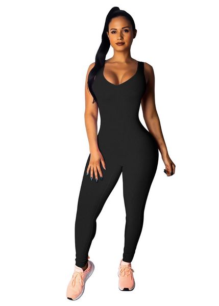women's jumpsuits & rompers backless lace up bandage jumpsuit women casual o neck solid sleeveless bodycon slim sport tank overalls for, Black;white
women's jumpsuits & rompers backless lace up bandage jumpsuit women casual o neck solid sleeveless bodycon slim sport tank overalls for, Black;white