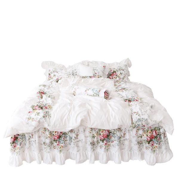 bedding sets korean bed skirt type idyllic floral princess white lace set duvit cover pillowcase 1.5m 1.8m 1.2m of 4 pieces
bedding sets korean bed skirt type idyllic floral princess white lace set duvit cover pillowcase 1.5m 1.8m 1.2m of 4 pieces