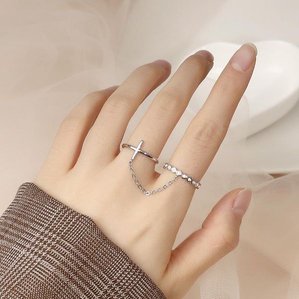 cluster rings cross chain stackable thin cubic zirconia adjustable index finger 925 sterling silver for women knuckle elegant jewelry, Golden;silver
cluster rings cross chain stackable thin cubic zirconia adjustable index finger 925 sterling silver for women knuckle elegant jewelry, Golden;silver