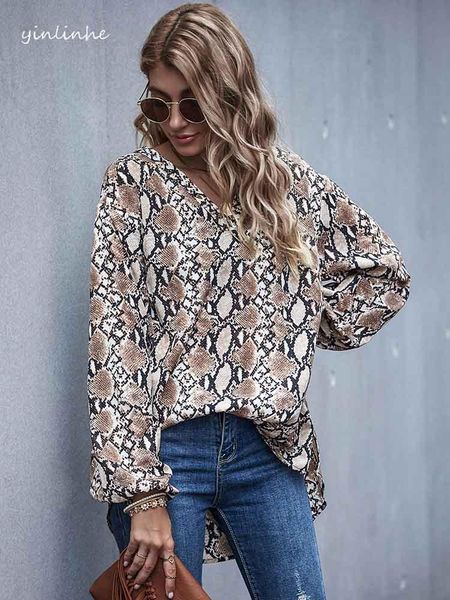 women's blouses & shirts yinlinhe snake print long loose women sseeve fashion autumn blouse plus size casual outfits female 1885, White
women's blouses & shirts yinlinhe snake print long loose women sseeve fashion autumn blouse plus size casual outfits female 1885, White