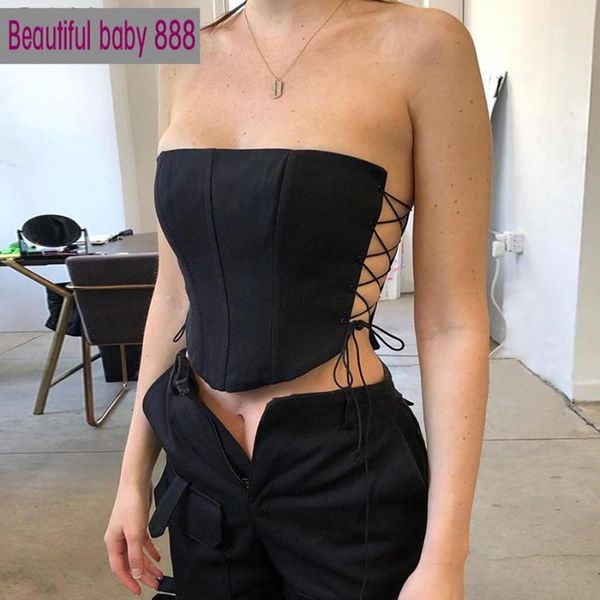 women's tanks & camis meqeiss club strapless side hollow out lace up bodycon crop women fashion sleeveless skinny pure streetwear c, White
women's tanks & camis meqeiss club strapless side hollow out lace up bodycon crop women fashion sleeveless skinny pure streetwear c, White