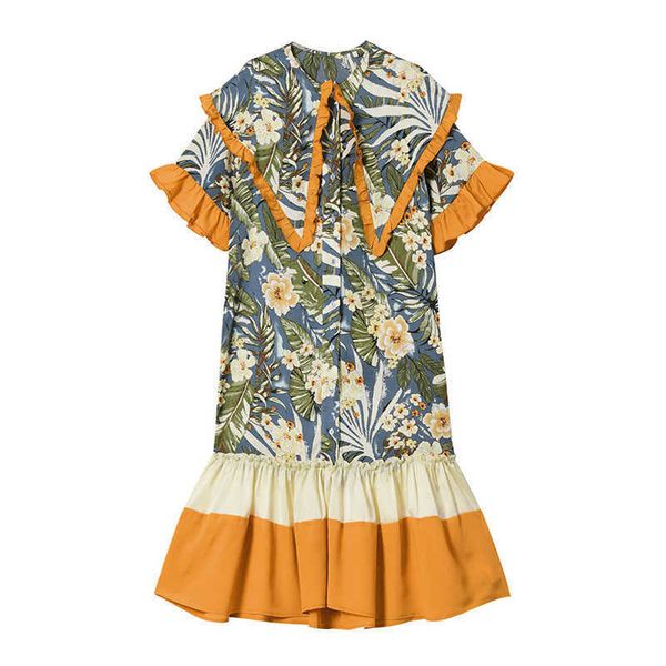 perhaps u turn down collar half sleeve knee length loose print floral patchwork sweet dress d1178 210529, Black;gray
perhaps u turn down collar half sleeve knee length loose print floral patchwork sweet dress d1178 210529, Black;gray