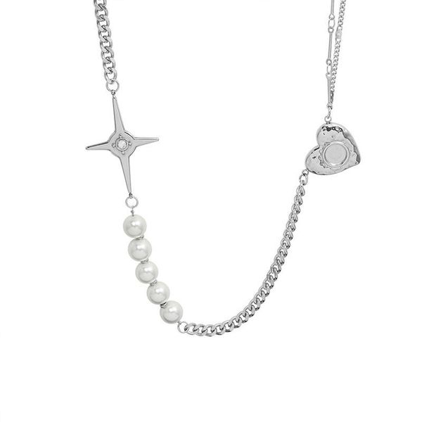chokers trendy imitation pearl link chain choker women's necklace statement stainless steel star heart charm collar party gift, Golden;silver
chokers trendy imitation pearl link chain choker women's necklace statement stainless steel star heart charm collar party gift, Golden;silver