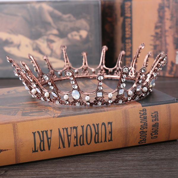 vintage queen wedding crown headdress rhinestone crystal crown bridal headdress round crown tiara wedding hair accessories crowndio chan con, Golden;white
vintage queen wedding crown headdress rhinestone crystal crown bridal headdress round crown tiara wedding hair accessories crowndio chan con, Golden;white