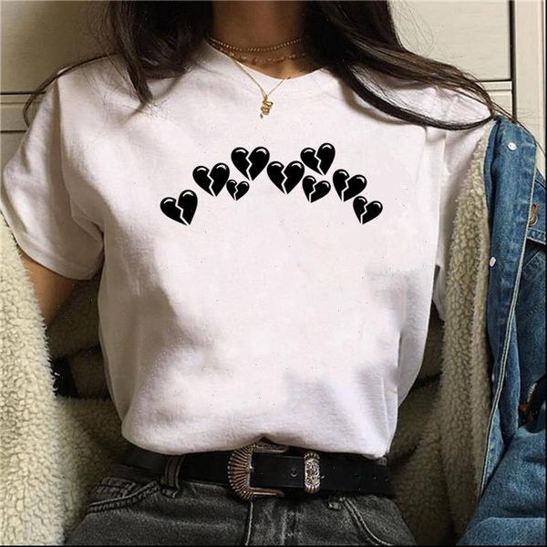 women t shirt harajuku black heart loose fashion cartoon tee cute print female shirts funny graphic, White
women t shirt harajuku black heart loose fashion cartoon tee cute print female shirts funny graphic, White