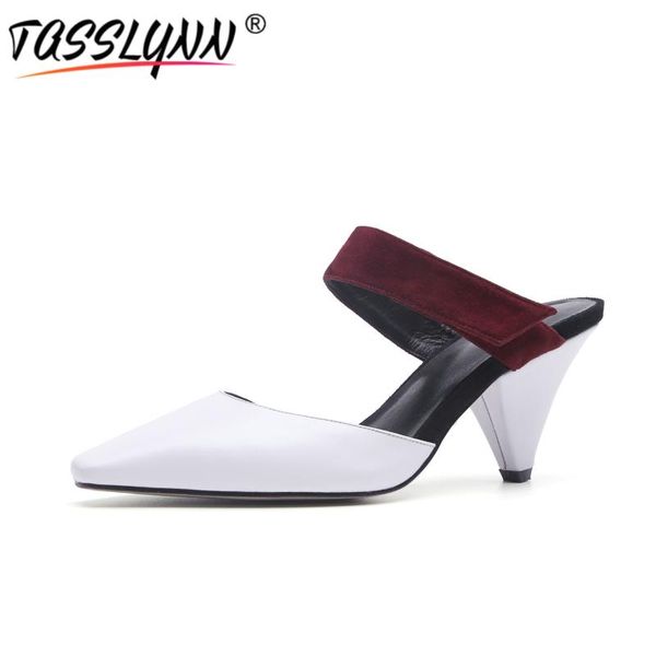 slippers tasslynn 2021 white women fashion spike high heels shoes cow leather+pu slip on pointed toe size 34-39, Black
slippers tasslynn 2021 white women fashion spike high heels shoes cow leather+pu slip on pointed toe size 34-39, Black