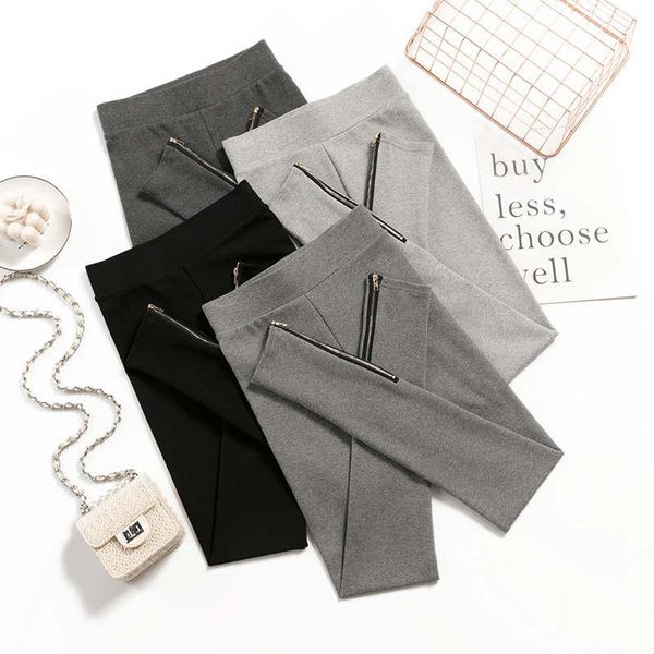 women's leggings women autumn all-match slim black cotton skinny zipper stretch pants pantalon casual legging femme c7442
women's leggings women autumn all-match slim black cotton skinny zipper stretch pants pantalon casual legging femme c7442