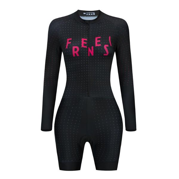 frenesi women jumpsuit triathlon cycling suit professional bicycle summer skinsuit gel condensation cushion long sleeve racing sets, Black;blue
frenesi women jumpsuit triathlon cycling suit professional bicycle summer skinsuit gel condensation cushion long sleeve racing sets, Black;blue