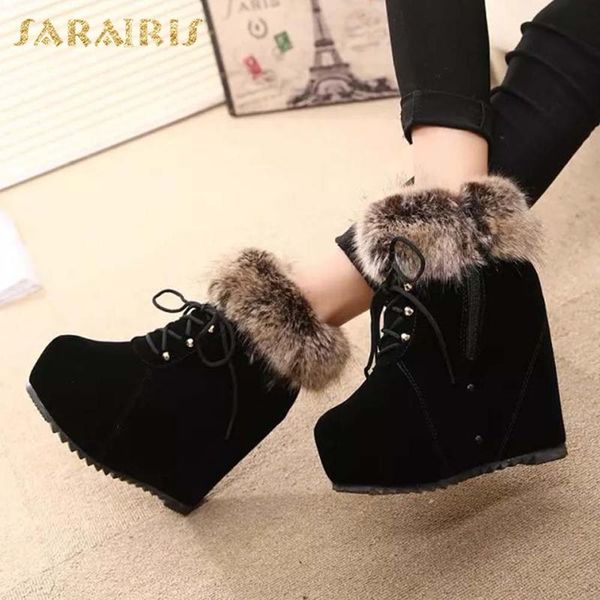 boots sarairis 2021 design height increasing platform high heels shoes ladies shoelace warm plush winter snow woman, Black
boots sarairis 2021 design height increasing platform high heels shoes ladies shoelace warm plush winter snow woman, Black