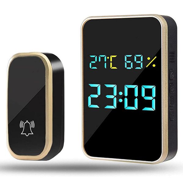 doorbells wireless doorbell, battery- waterproof doorbell set, display temperature,for apartments,garden eu plug
doorbells wireless doorbell, battery- waterproof doorbell set, display temperature,for apartments,garden eu plug