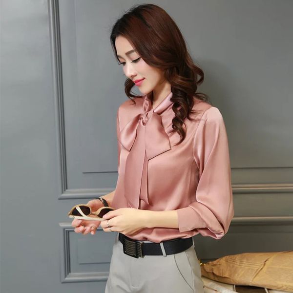blouses fashionable back long-sleeved version chiffon professional female shirt top, White
blouses fashionable back long-sleeved version chiffon professional female shirt top, White