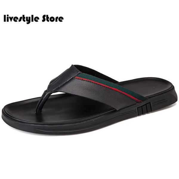 2021 summer men genuine leather sandals breathable soft non slip men beach shoes comfortable flip flops man slippers, Black
2021 summer men genuine leather sandals breathable soft non slip men beach shoes comfortable flip flops man slippers, Black