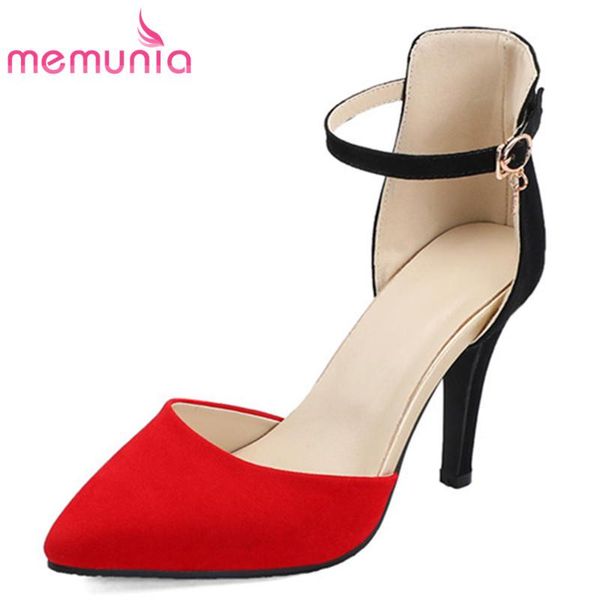 dress shoes memunia 2021 arrival women pumps flock mixed color summer party wedding buckle thin high heel woman, Black
dress shoes memunia 2021 arrival women pumps flock mixed color summer party wedding buckle thin high heel woman, Black