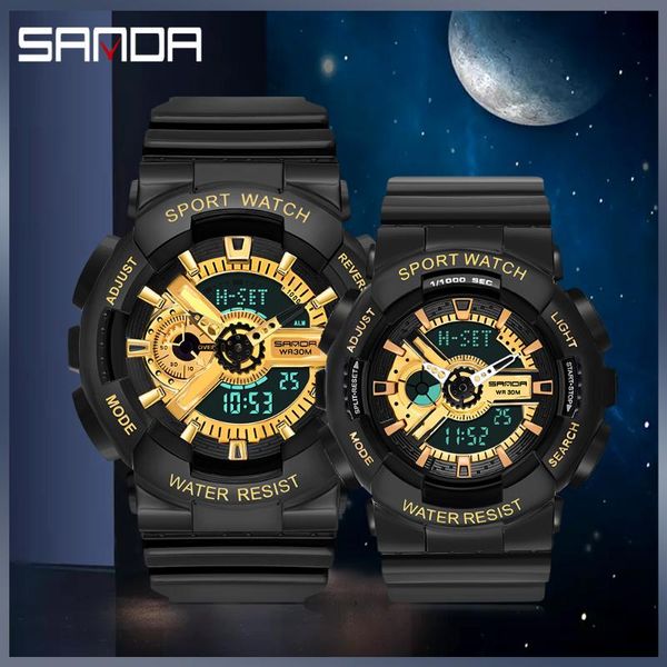 wristwatches sanda 2021 sell couple watches outdoors match multifunction waterproof digital wristwatch for lovers gifts relogio, Slivery;brown
wristwatches sanda 2021 sell couple watches outdoors match multifunction waterproof digital wristwatch for lovers gifts relogio, Slivery;brown