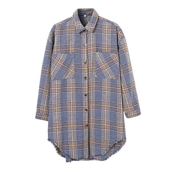 women plaid long jackets pockets tassel hem jacket coats vintage turn-down collar long sleeve outerwear girls chic streetwear, Black;brown
women plaid long jackets pockets tassel hem jacket coats vintage turn-down collar long sleeve outerwear girls chic streetwear, Black;brown