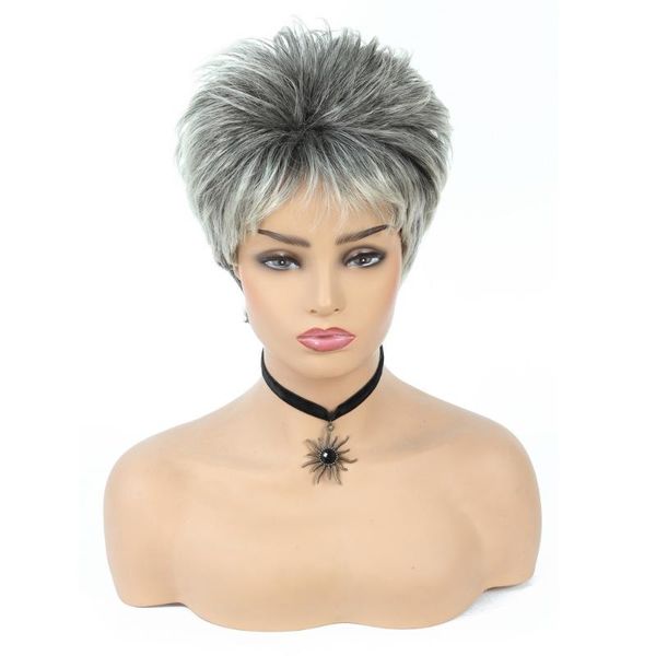 synthetic wigs dai weier short straight gray mix black color natural hairline party work for white/black women
synthetic wigs dai weier short straight gray mix black color natural hairline party work for white/black women