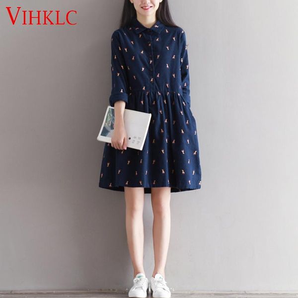 casual dresses korean style vestidos plus size vintage print long sleeve cotton womens loose autumn dress d299, Black;gray
casual dresses korean style vestidos plus size vintage print long sleeve cotton womens loose autumn dress d299, Black;gray