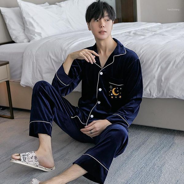 men's sleepwear men velvet pajamas turn-down collar nightsuits robe pyjama nighties autumn winter nightgown suit male shirt pants sleep, Black;brown
men's sleepwear men velvet pajamas turn-down collar nightsuits robe pyjama nighties autumn winter nightgown suit male shirt pants sleep, Black;brown