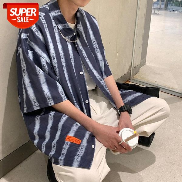 japanese harajuku style retro striped short-sleeved shirt men's plus size fat refreshing #kw34, White;black
japanese harajuku style retro striped short-sleeved shirt men's plus size fat refreshing #kw34, White;black