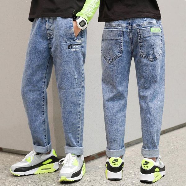 jeans teenage for boys pants fashion letter labeling denim korean trousers children clothing elastic waist pant 14 12 years kids, Blue
jeans teenage for boys pants fashion letter labeling denim korean trousers children clothing elastic waist pant 14 12 years kids, Blue