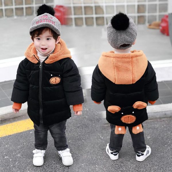 coat boys pattern cotton-padded girl little bear velvet clothes children's garment, Blue;gray
coat boys pattern cotton-padded girl little bear velvet clothes children's garment, Blue;gray