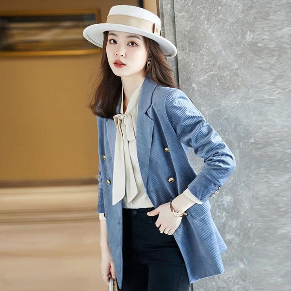women's suits & blazers elegant women chic button blazer 2021 office ladies pocket jackets casual female autumn winter solid blue girls, White;black
women's suits & blazers elegant women chic button blazer 2021 office ladies pocket jackets casual female autumn winter solid blue girls, White;black