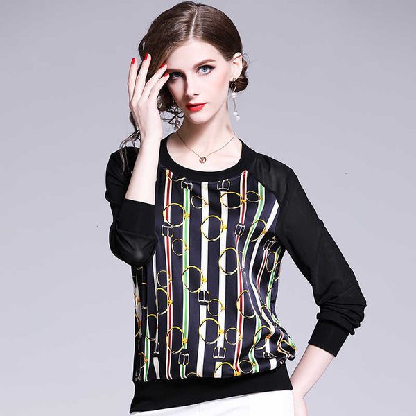 women's blouses & shirts primavera e vero das mulheres nova em torno do pescoo de manga comprida costura chiffon s marca moda camisas l, White
women's blouses & shirts primavera e vero das mulheres nova em torno do pescoo de manga comprida costura chiffon s marca moda camisas l, White