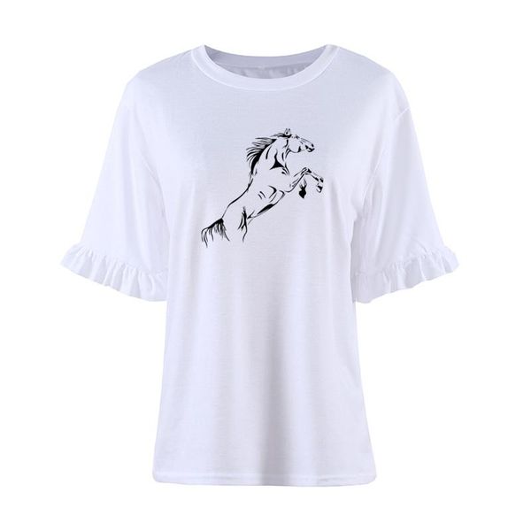 women's t-shirt summer running horse funny t shirt women loose cotton petal sleeve female t-shirts fashion tees o-neck camisetas, White
women's t-shirt summer running horse funny t shirt women loose cotton petal sleeve female t-shirts fashion tees o-neck camisetas, White