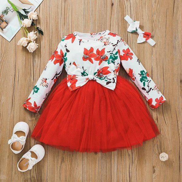girl's dresses autumn spring baby girls outfits clothes toddle long sleeve floral tutu dress with headband princess tulle bowknot 1-5t, Red;yellow
girl's dresses autumn spring baby girls outfits clothes toddle long sleeve floral tutu dress with headband princess tulle bowknot 1-5t, Red;yellow