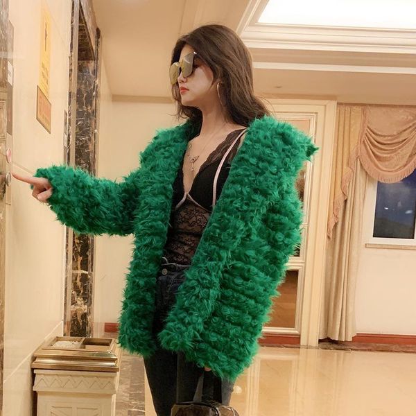 women's fur & faux gamporl coat warm autumn&winter thick elegant ladies plush clothes 2021 fashionable lapel outerwear, Black
women's fur & faux gamporl coat warm autumn&winter thick elegant ladies plush clothes 2021 fashionable lapel outerwear, Black