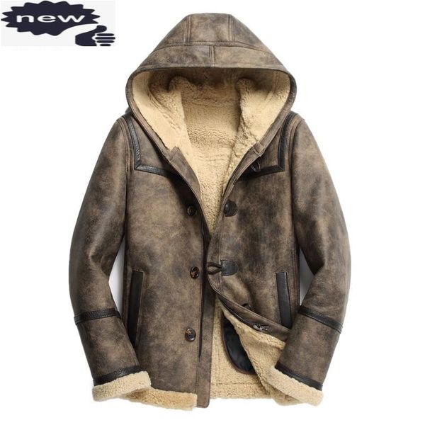 men's leather & faux italy mens real lamb fur lining jacket big size 6xl hoody natural shearling winter coat casual streetwear jackets, Black
men's leather & faux italy mens real lamb fur lining jacket big size 6xl hoody natural shearling winter coat casual streetwear jackets, Black