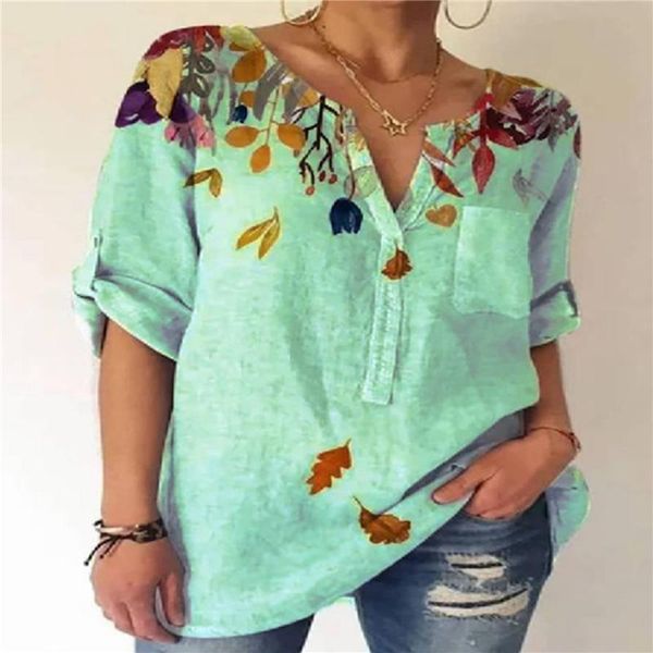 women's t-shirt 2021 clothing autumn and winter t shirts fashion v-neck flower print long-sleeved casual loose, White
women's t-shirt 2021 clothing autumn and winter t shirts fashion v-neck flower print long-sleeved casual loose, White