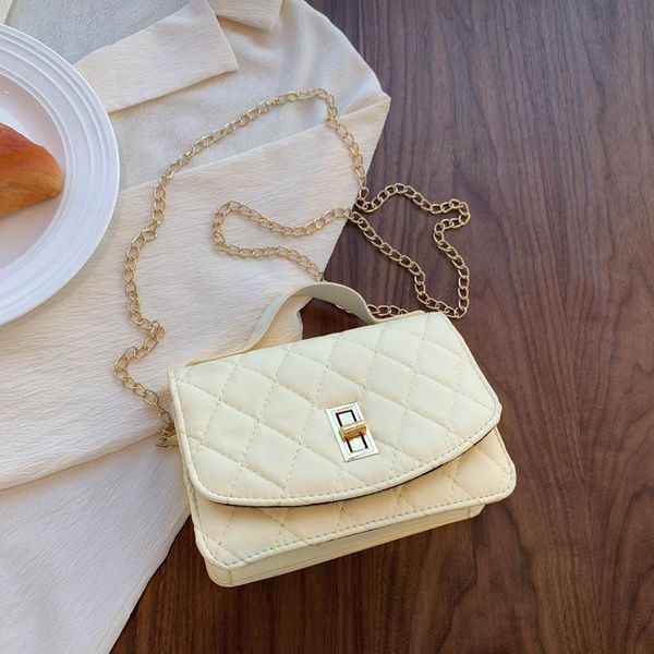 evening bags lingge lock small square bag 2021 simple western style female with chain one shoulder messenger