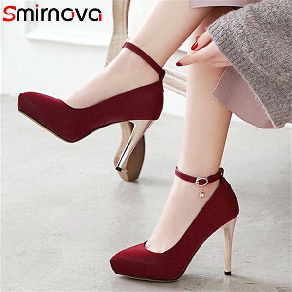 dress shoes smirnova women pumps buckle party wedding pointed toe spring summer thin high heel platform woman, Black
dress shoes smirnova women pumps buckle party wedding pointed toe spring summer thin high heel platform woman, Black