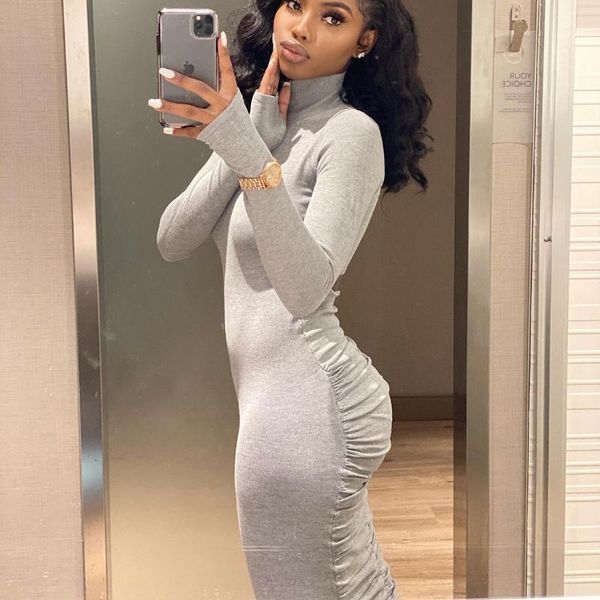 casual dresses cut out dress women long sleeve skinny bodycon turtleneck ruched night club party y2k festival clothing outfits, Black;gray
casual dresses cut out dress women long sleeve skinny bodycon turtleneck ruched night club party y2k festival clothing outfits, Black;gray