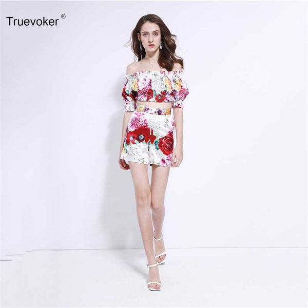 truevoker summer designer suit set women's slash collar fancy peony pritned crop + shorts holiday resort clothing 210602, White
truevoker summer designer suit set women's slash collar fancy peony pritned crop + shorts holiday resort clothing 210602, White