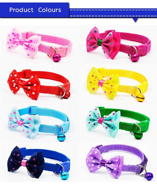 colorful adjustable polyester pet collars with bowknot bells charm necklace collar for little dogs cat supplies dog & leashes
colorful adjustable polyester pet collars with bowknot bells charm necklace collar for little dogs cat supplies dog & leashes