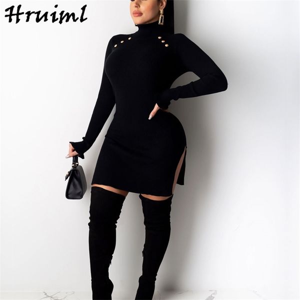 fashion bodycon dress casual skinny dresses for women thigh slit long sleeve party evening & club vestido de mujer 210513, Black;gray
fashion bodycon dress casual skinny dresses for women thigh slit long sleeve party evening & club vestido de mujer 210513, Black;gray