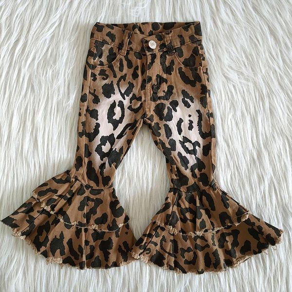 fashion girls water wash jeans baby cute ruffle denim pants kids fall winter leopard bell, Blue
fashion girls water wash jeans baby cute ruffle denim pants kids fall winter leopard bell, Blue